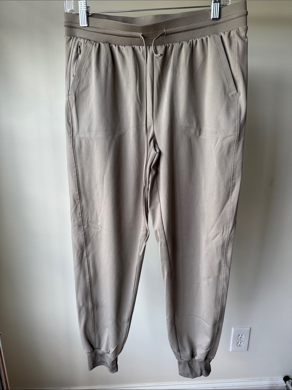 Women’s Taupe Jogger Pants - Casual Drawstring Jogger